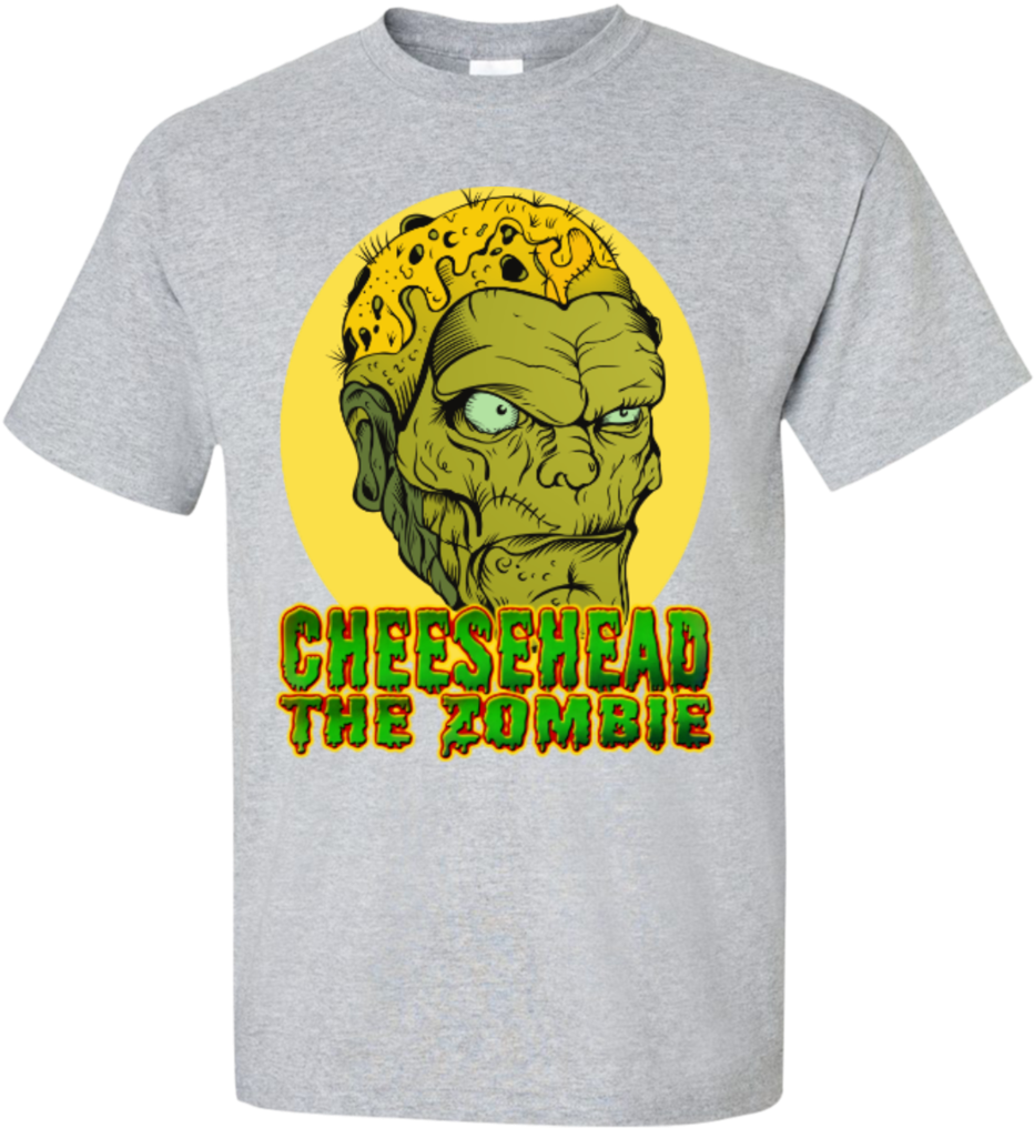 Cheesehead The Zombie - Cool Detroit Lions Tshirts (1024x1024), Png Download