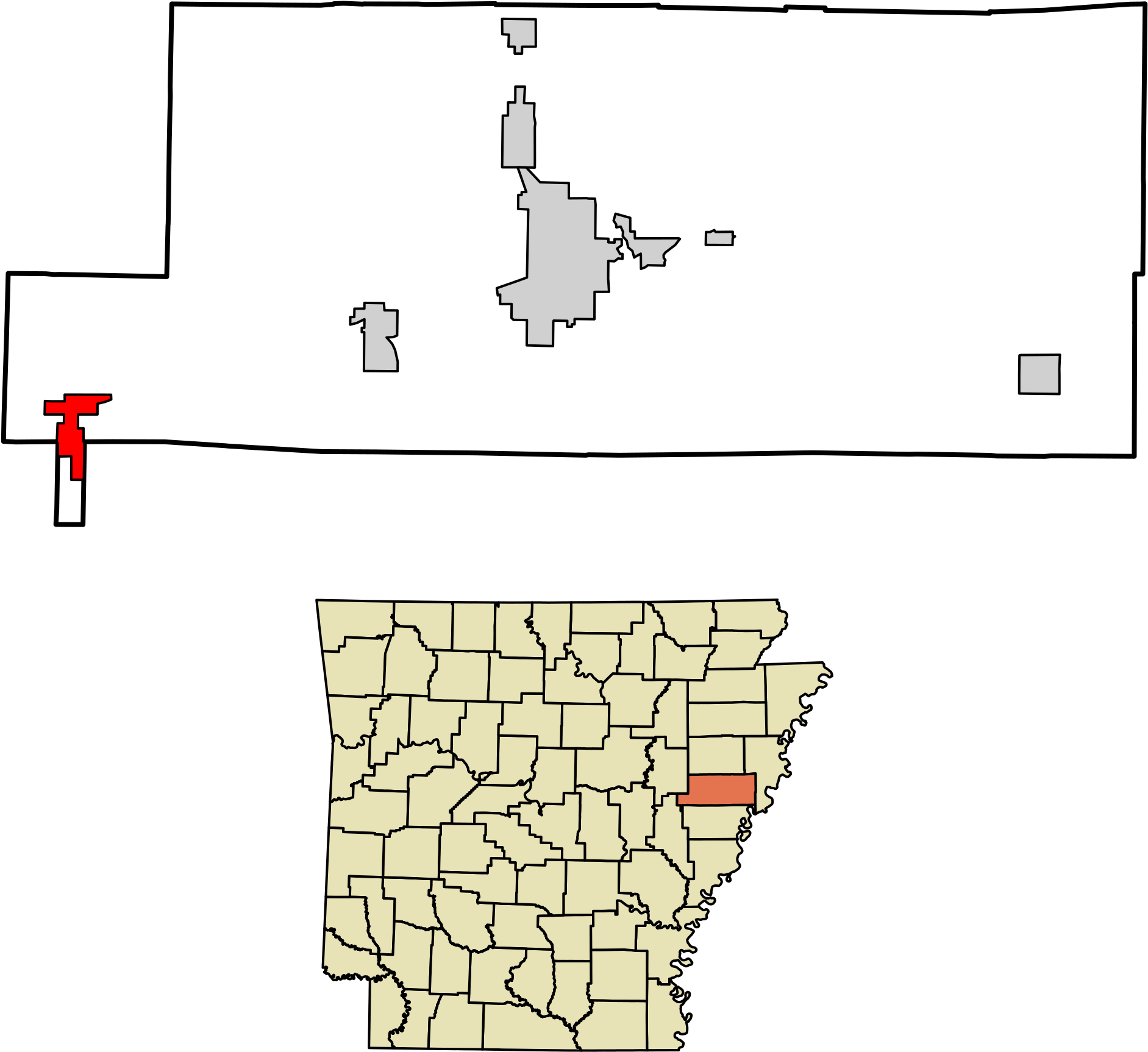 Open - County Arkansas (2000x1849), Png Download