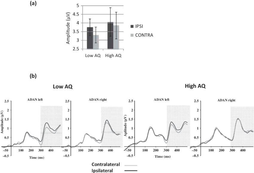 Mean Amplitudes For Contra-and Ipsilateral Gaze Directions (850x580), Png Download
