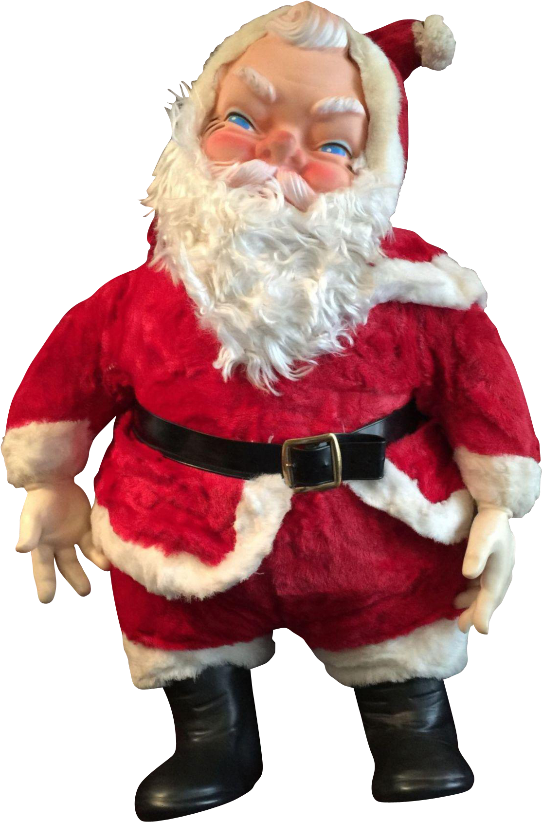Vintage 1950's My Toy Stuffed Santa Claus Doll (1687x1687), Png Download