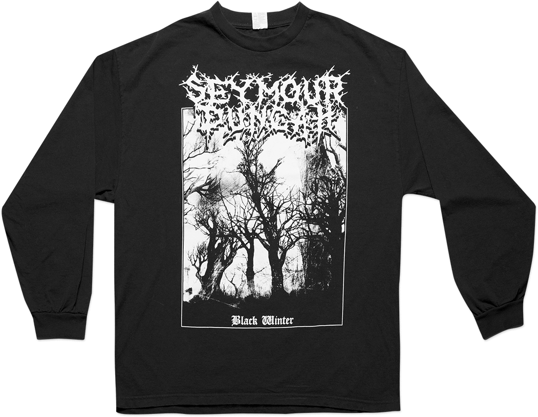 Black Winter T-shirt - Seymour Duncan Black Winter Long Sleeve T Shirt (1456x1026), Png Download