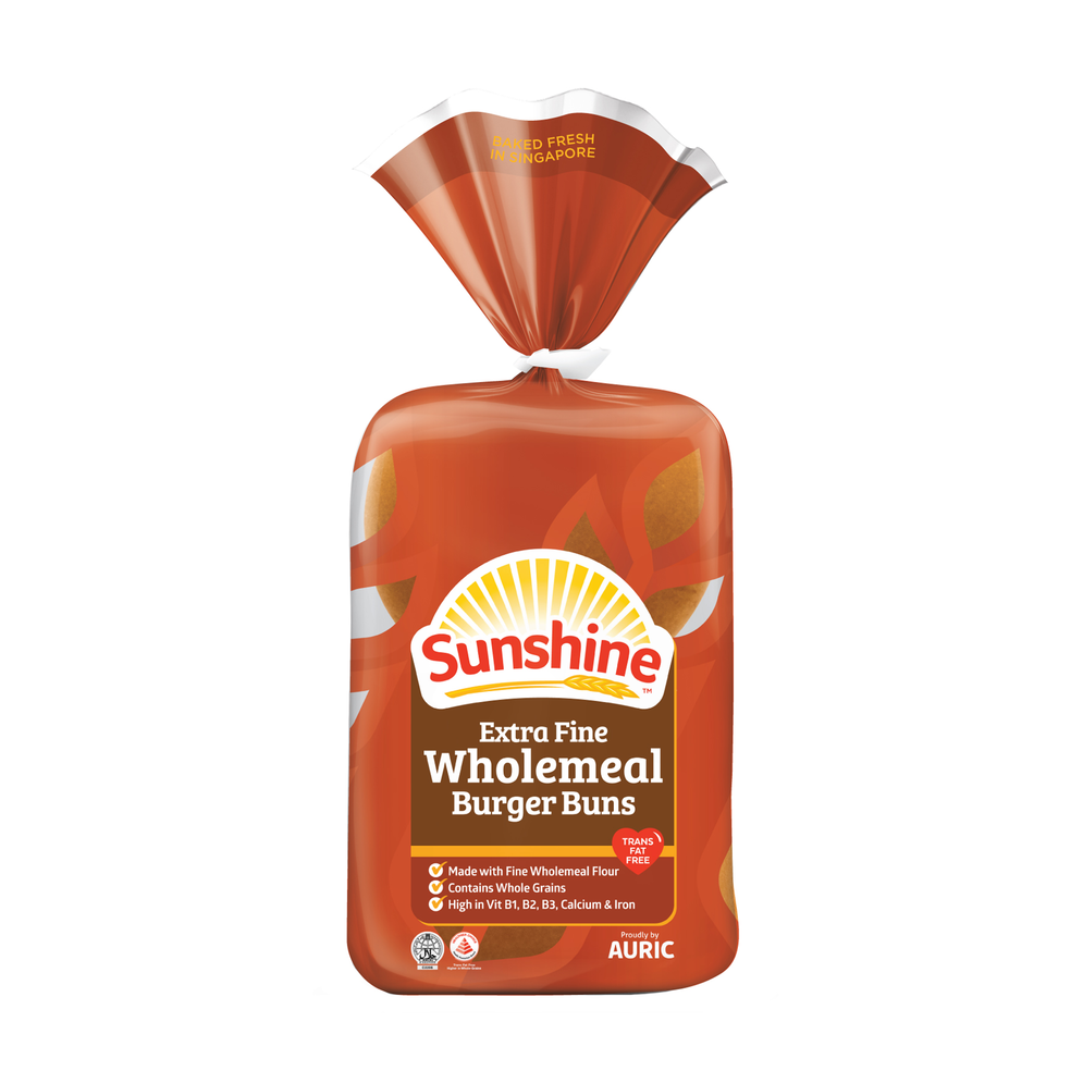 Sunshine Extra Fine Wholemeal Burger Buns - Whole Meal Burger Buns (1280x1280), Png Download