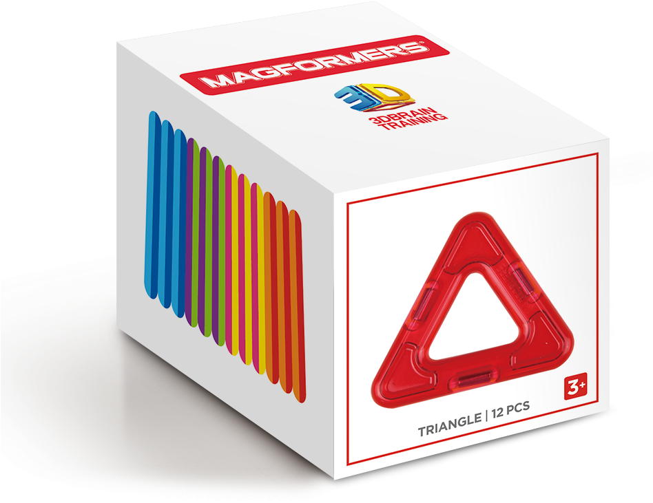Triangle 12 Piece Set - Magformers Square Building Set - 12pc (947x977), Png Download