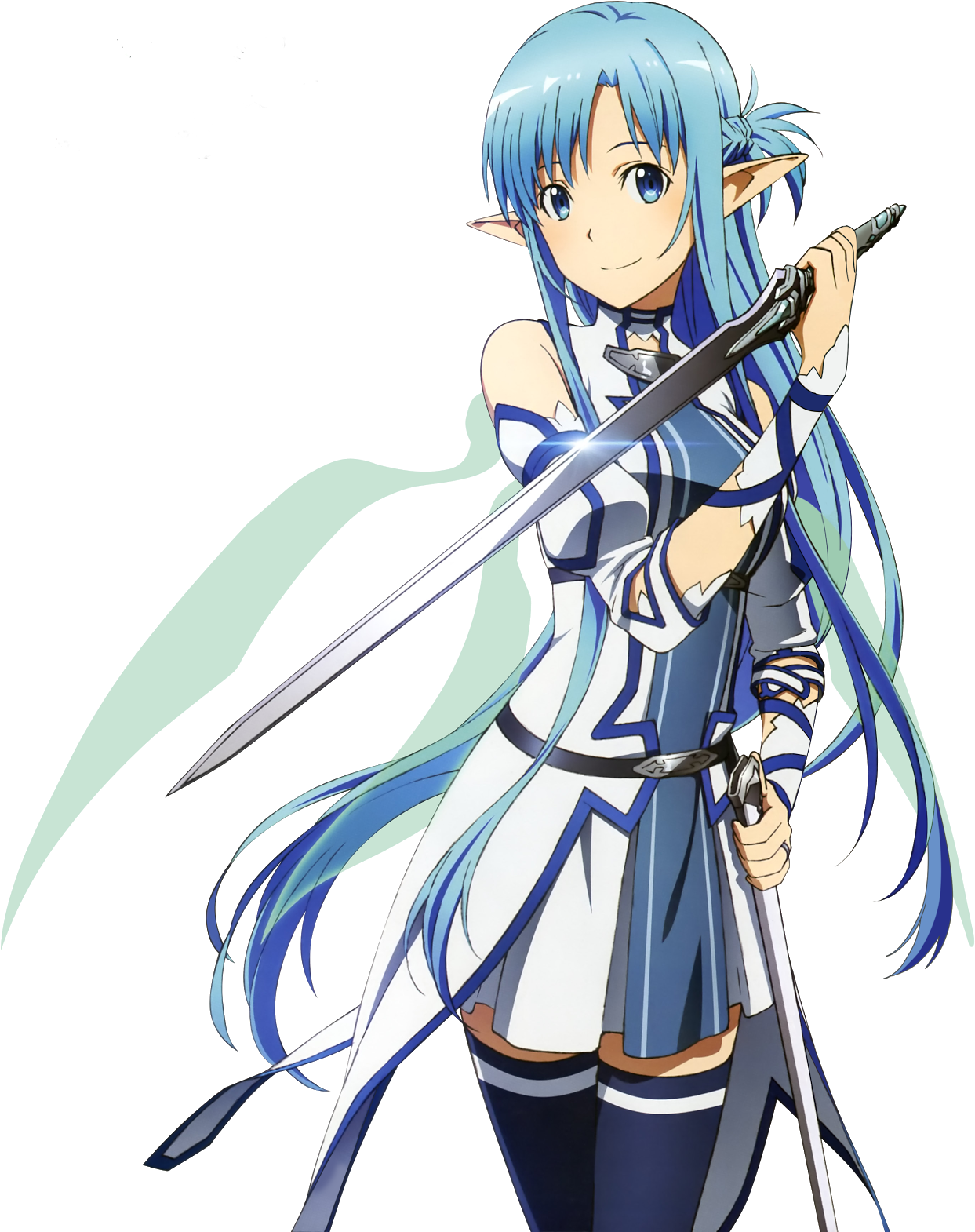 Sword Art Online Asuna Yuuki Kakoiii Battle Alo Render (1364x1600), Png Download