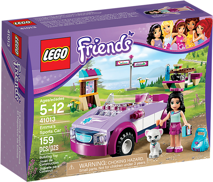 Lego Friends 41013 Emmas Sports Car Box - Lego 41013 Friends Emma's Sports Car Set (840x630), Png Download