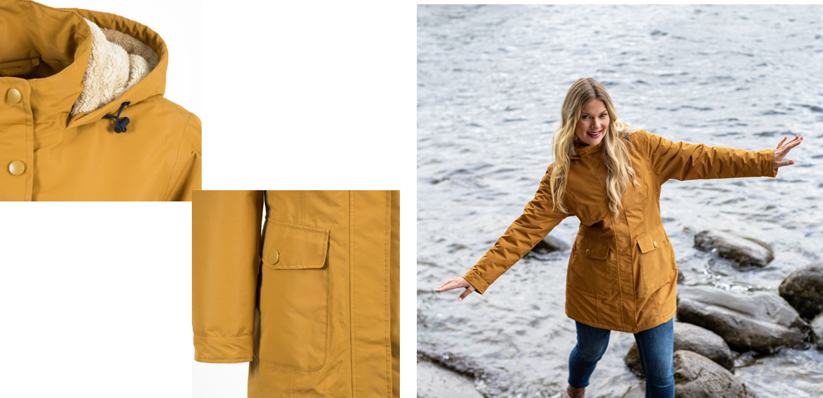 Women's Winter Coat - Girl (1167x565), Png Download