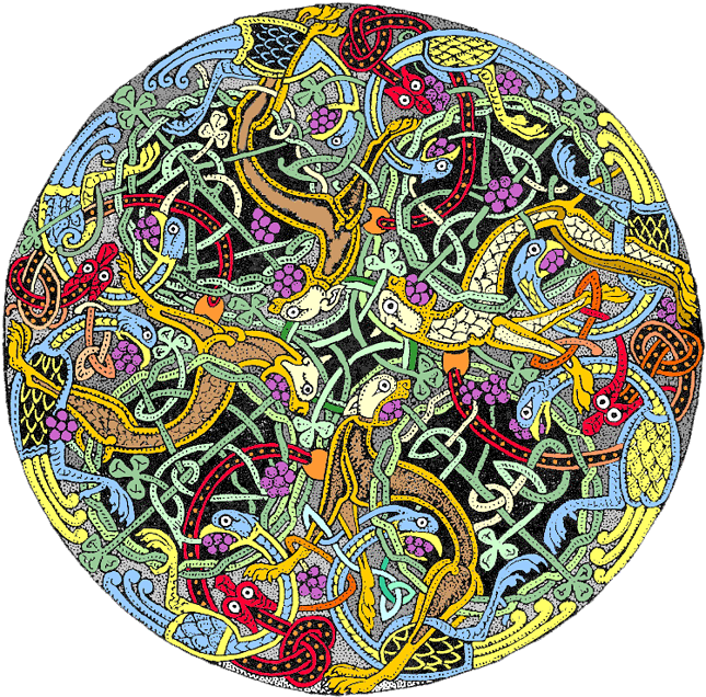 Book Of Kells, Plate Xiv By George Bain Celtic Knot - Book Of Kells (700x674), Png Download