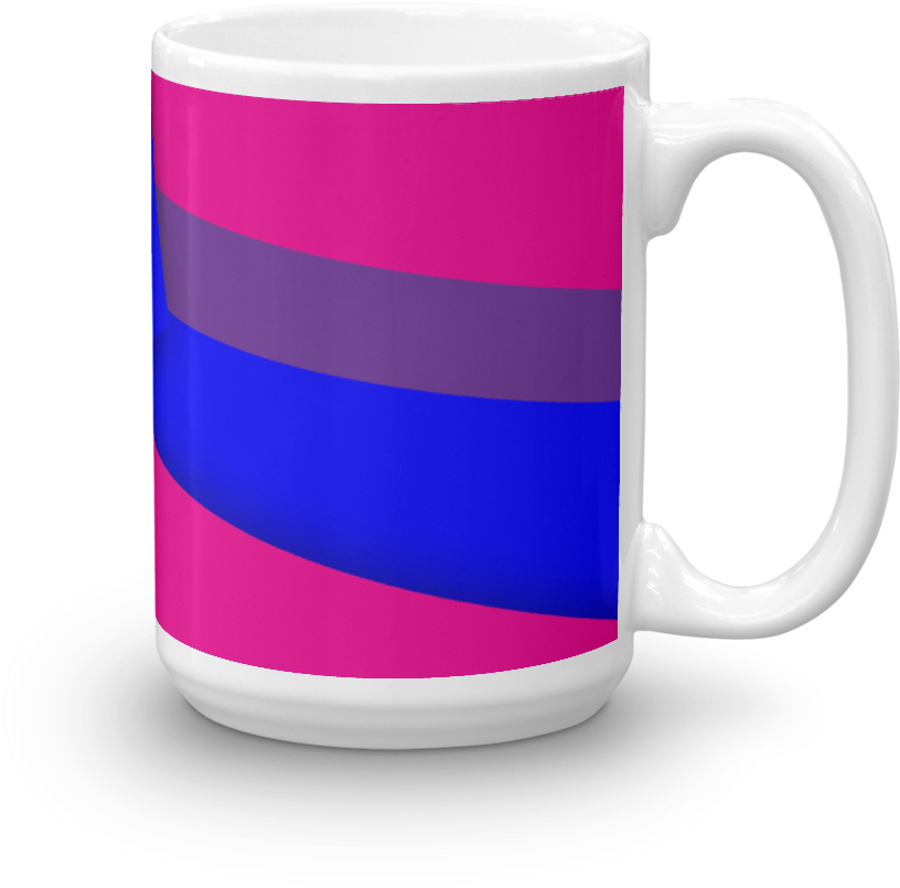 Bisexual Pride Flag Mug - Mug (1000x1000), Png Download