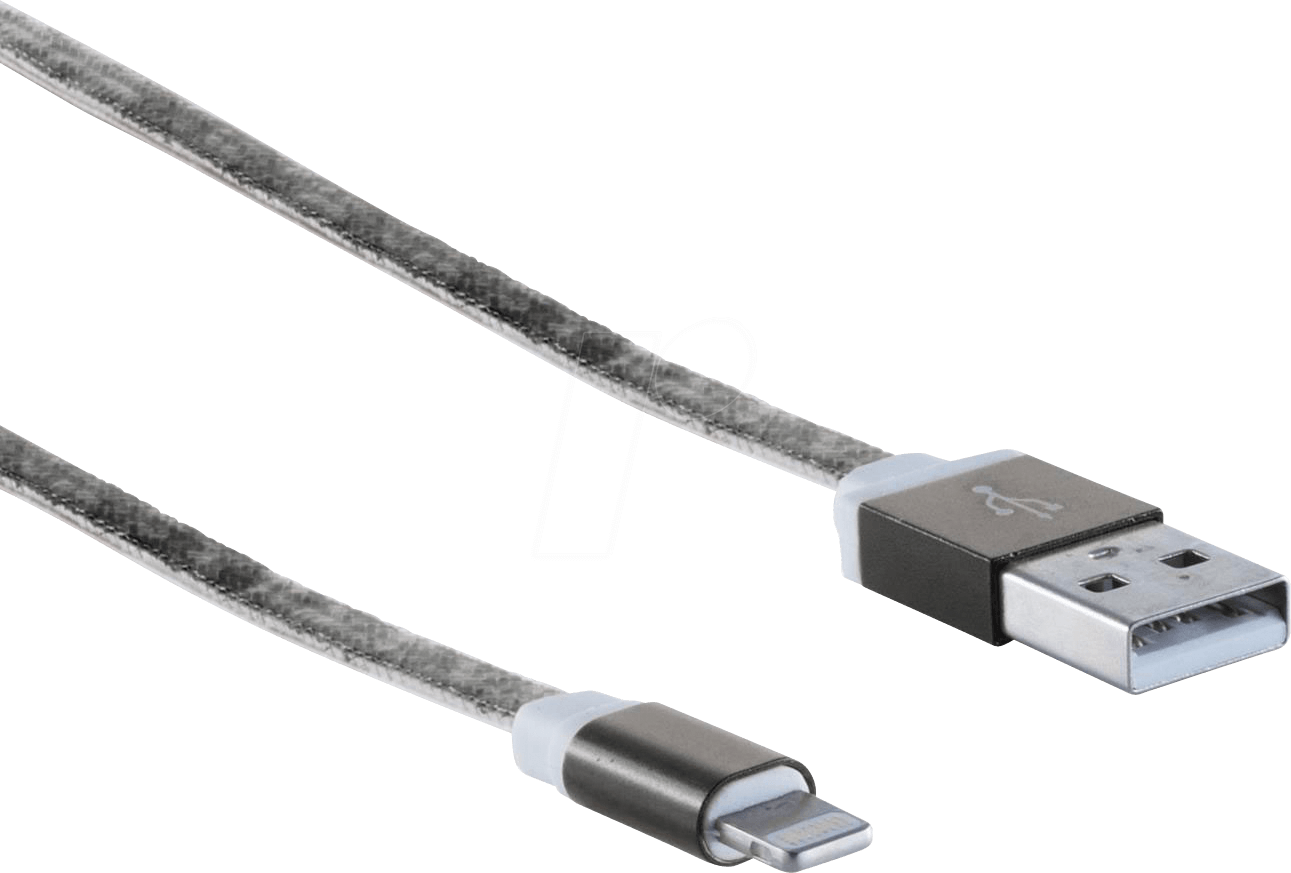 Usb A Connector > Lightning Connector, Black, - Usb (1291x873), Png Download