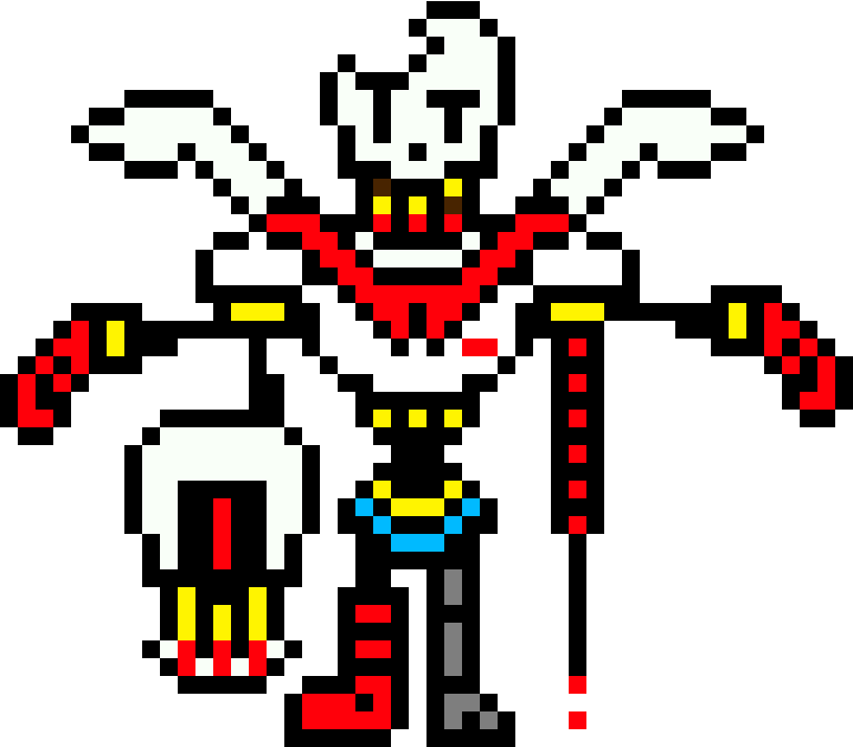 Freaktale Papyrus - Sans And Papyrus Sprite (768x673), Png Download