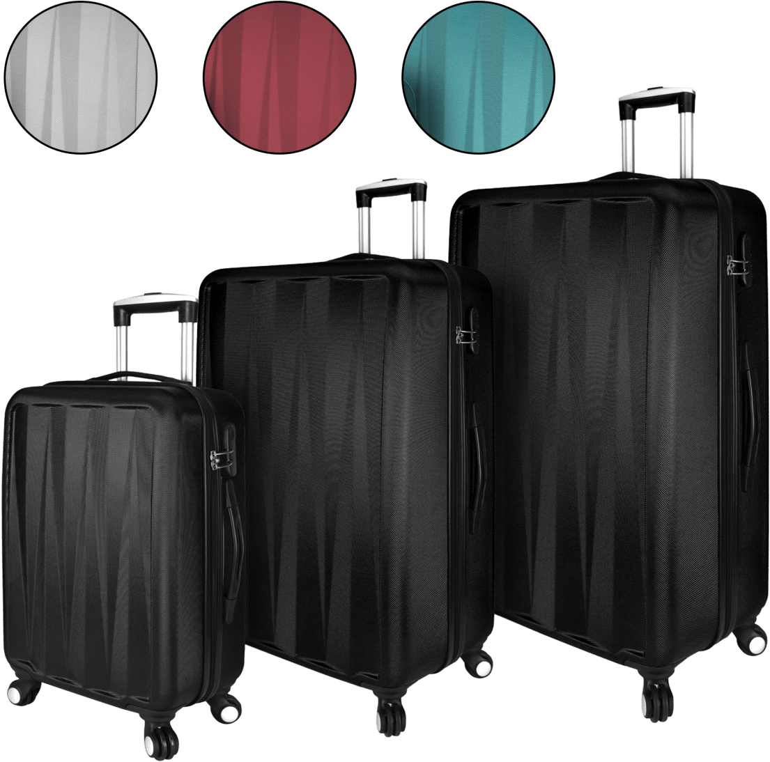 Detailed Pictures C434e 3902d 3-piece Verdugo Hardside - Baggage (1104x1104), Png Download