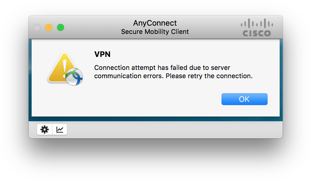 Anyconnect Failed Due To Server Communication Errors - Vpn Connection Failed Due To Unsuccessful Domain Name (1084x640), Png Download