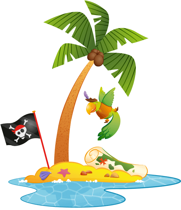 The Pirates Galleon Wall Decors For Children - Pirate Island Png (700x700), Png Download