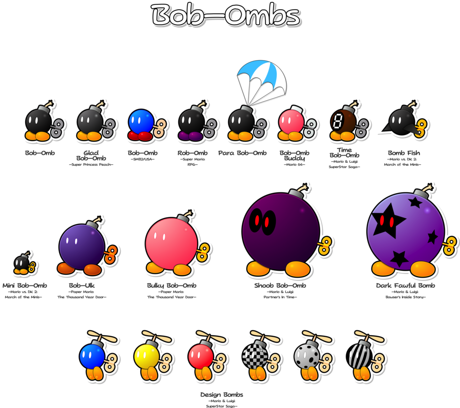 Paper Bob Ombs By Dpghoastmaniac2-d69u86e - Bob Ombs (949x842), Png Download