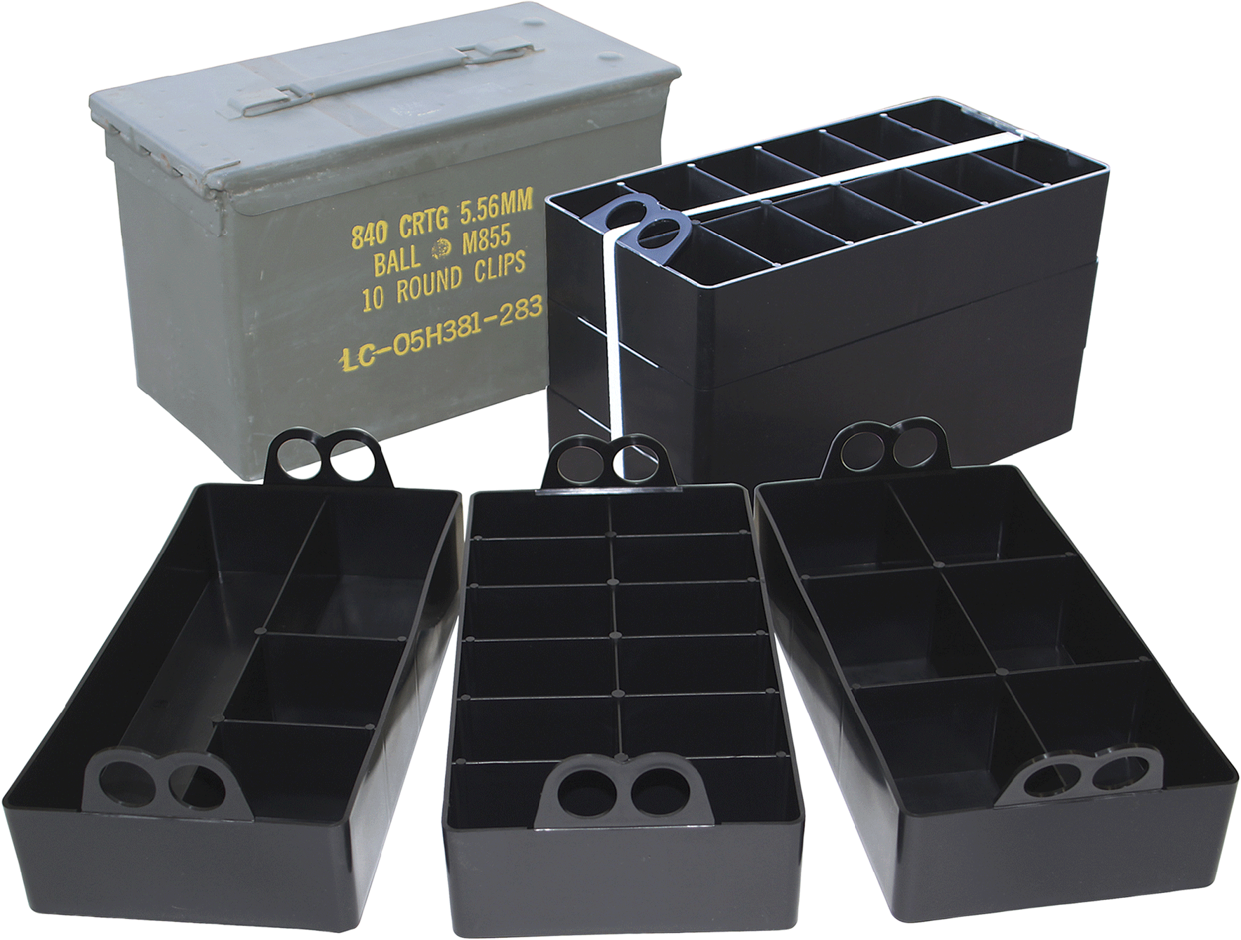 Mtm Ammo Can Organizer (black) (1800x1362), Png Download