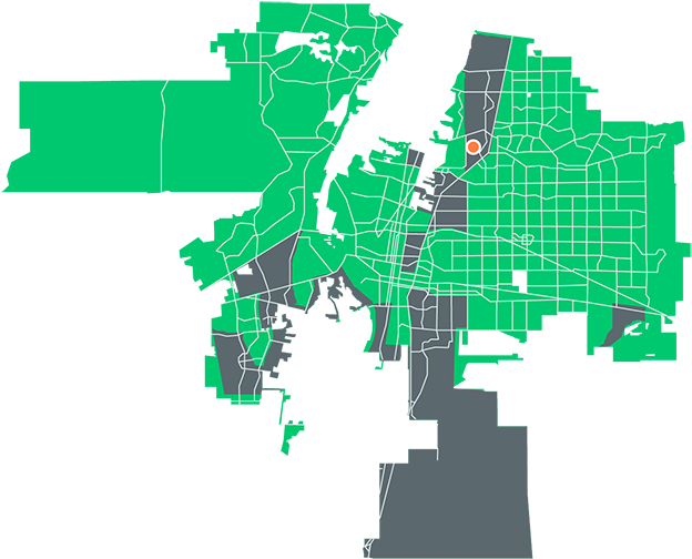Albuquerque Food Desert Map - Albuquerque (624x511), Png Download