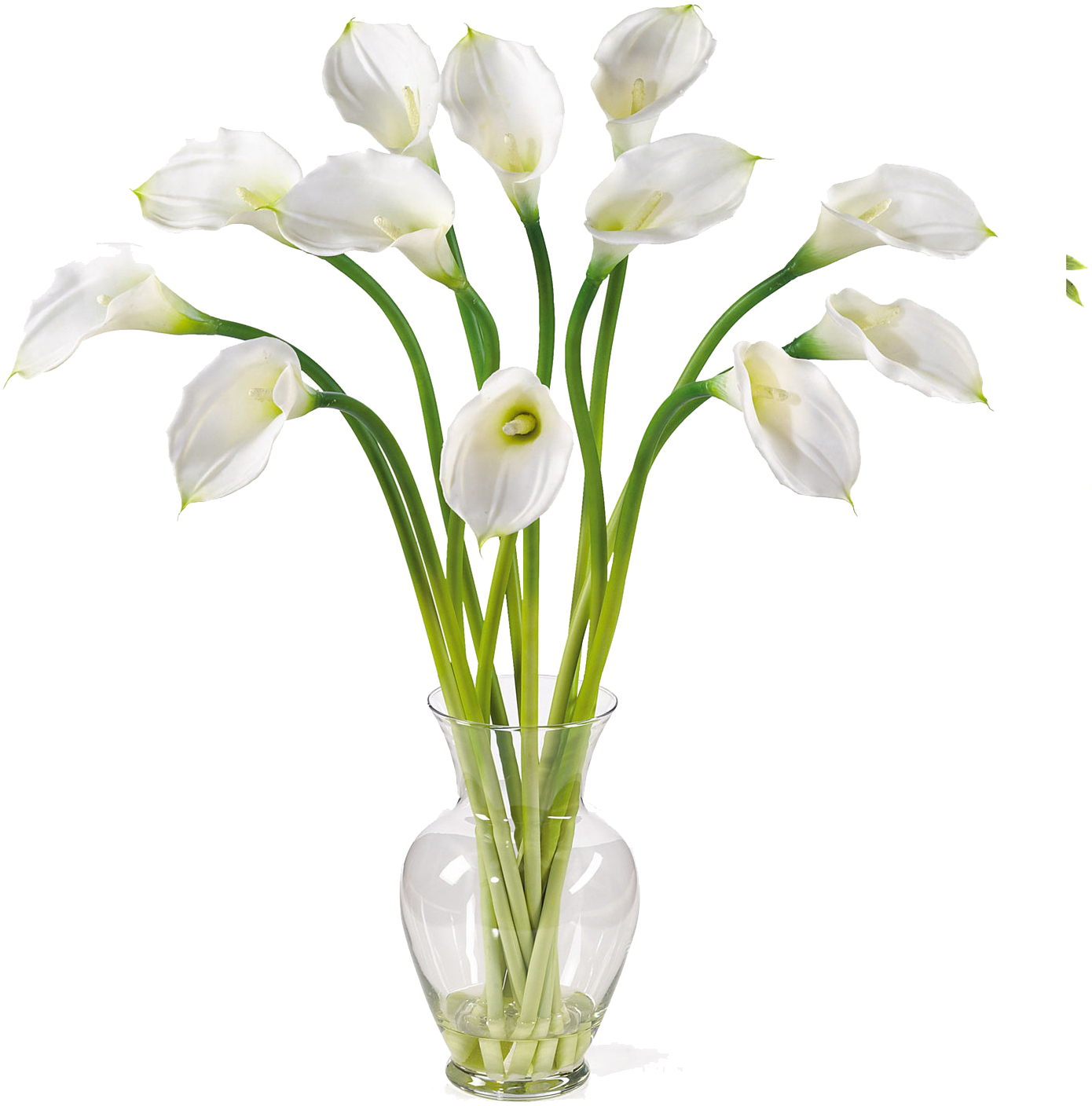 Calla Lilly Liquid Illusion Silk Flower Arrangement (2048x1658), Png Download