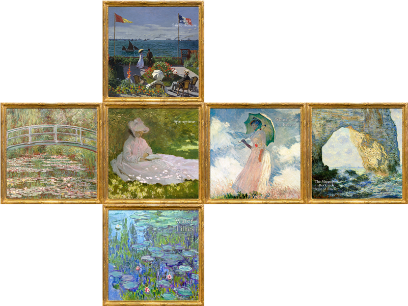 Monet V-cube - Vincent Van Gogh Rubik's Cube (800x800), Png Download