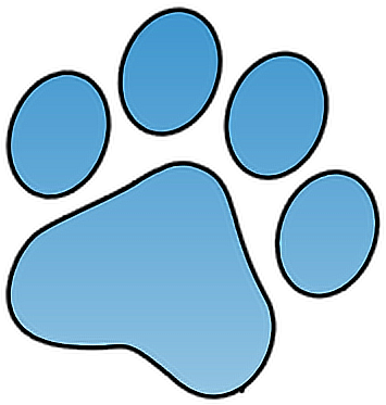 Pawprint Freetoedit Sticker Dog Paw Blue Freetoedit - Dog (472x472), Png Download