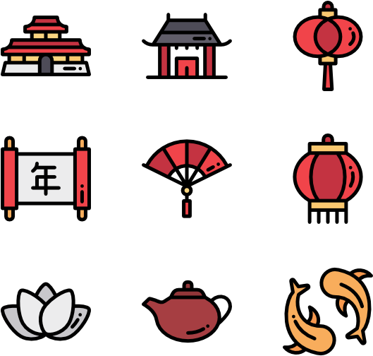 China - Chinese Temple Icon (600x564), Png Download