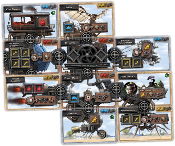 Obtain Resources Indicated In Upper Right Corner Of - Roxley Game Laboratory Steampunk Rally (610x510), Png Download