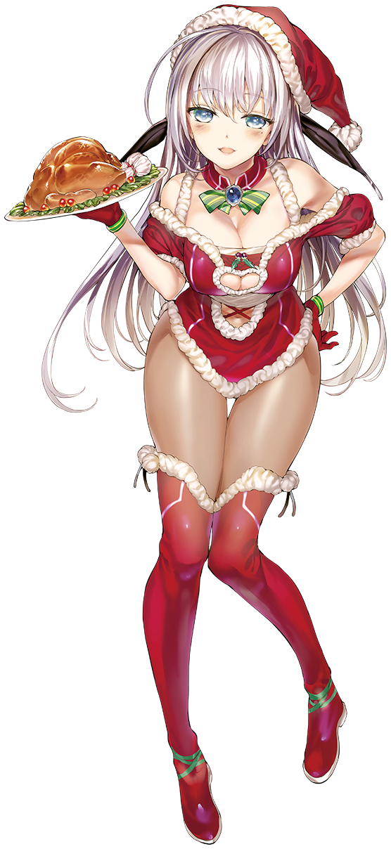 Png - Anime Girl Christmas Ecchi (556x1208), Png Download