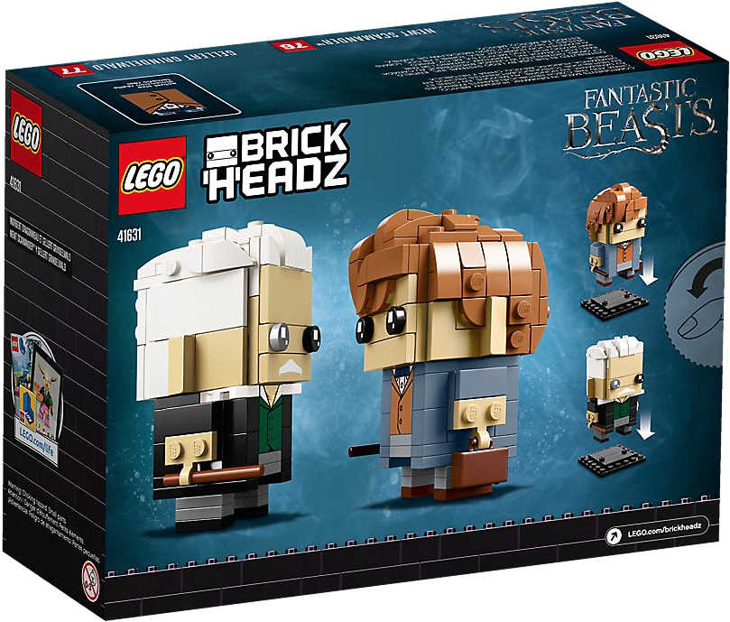 Lego 41631 Brickheadz Newt Scamander™ & Gellert Grindelwald - Lego Brickheadz Captain Armando Salazar 41594 (987x810), Png Download