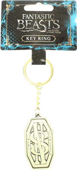Newt Scamander Logo Keyring - Official Fantastic Beasts Newt Scamander Logo Earrings (600x600), Png Download