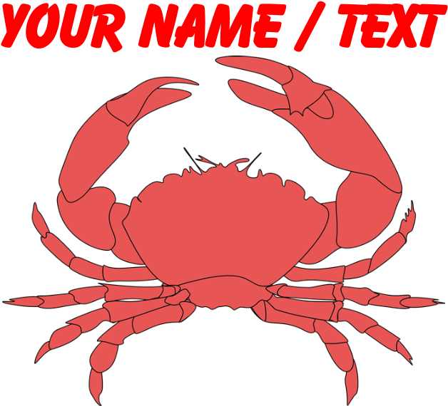 Custom Red Crab Wall Decal - Cancer Awareness Proficiency Badge (700x700), Png Download