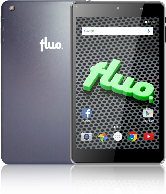 Fluo Techno - Fluo Tablet (650x813), Png Download