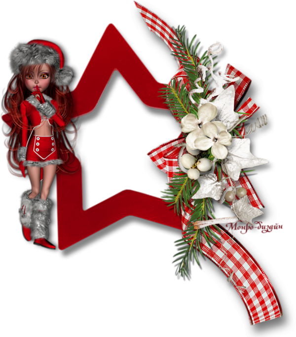 Tube Noël, Cadre Étoile, Cluster - Christmas Day (600x683), Png Download