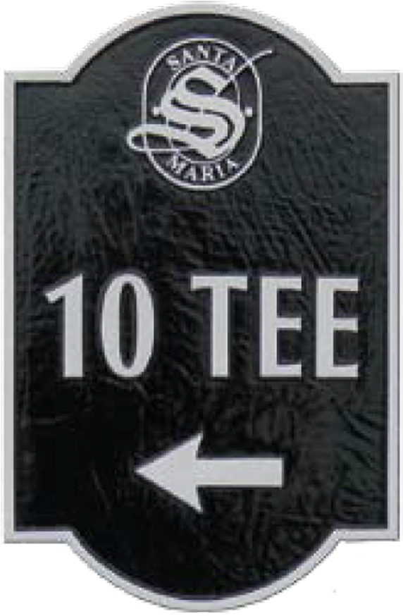 Golf Course Direction Sign Picture - Emblem (600x920), Png Download