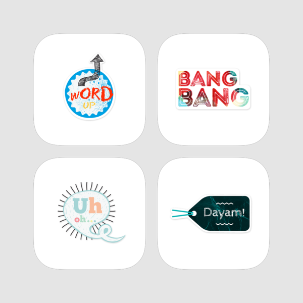 Cool Messaging Stickers Bundle For Imessaging Fun On (600x600), Png Download
