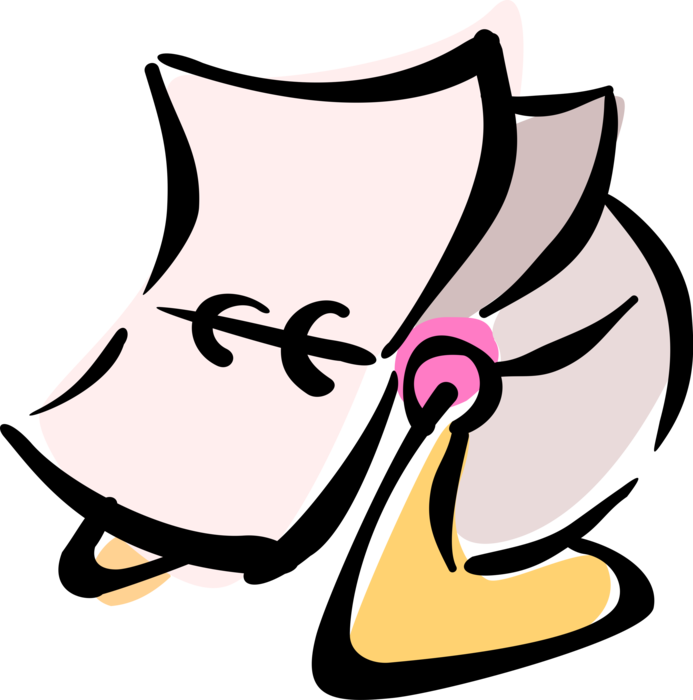 Vector Illustration Of Rolodex Rotating File Device (693x700), Png Download