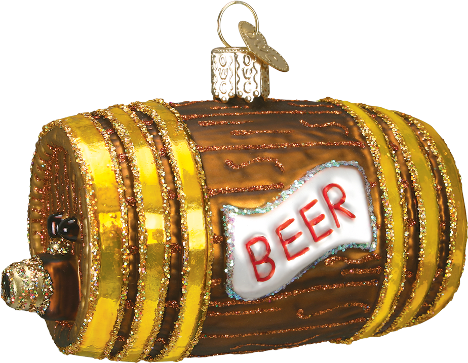 Click - Old World Christmas Beer Keg Christmas Ornament (1200x1200), Png Download