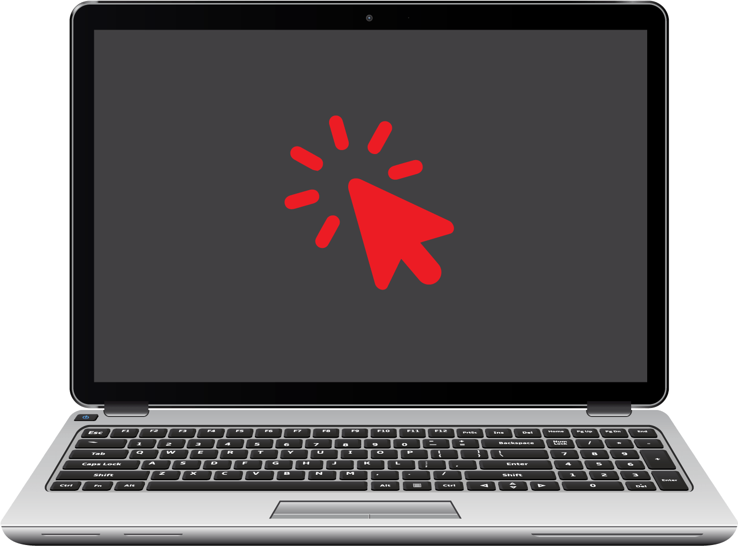 Bing Ads Management - Laptop Virus (1608x1180), Png Download