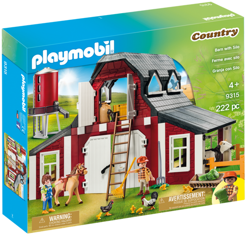 Barn With Silo By Playmobil - Playmobil Barn (700x490), Png Download