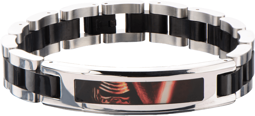 Force Awakens Kylo Ren Black Pvd Link Bracelet - Force Awakens Kylo Ren Black Link Bracelet (850x850), Png Download