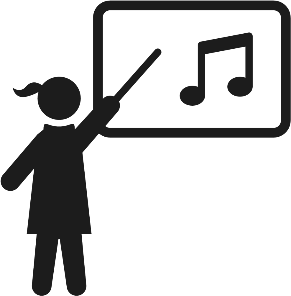 Download About Piano Teachers Connect Children And - Music Teacher Clipart Black And White (1000x1020), Png Download