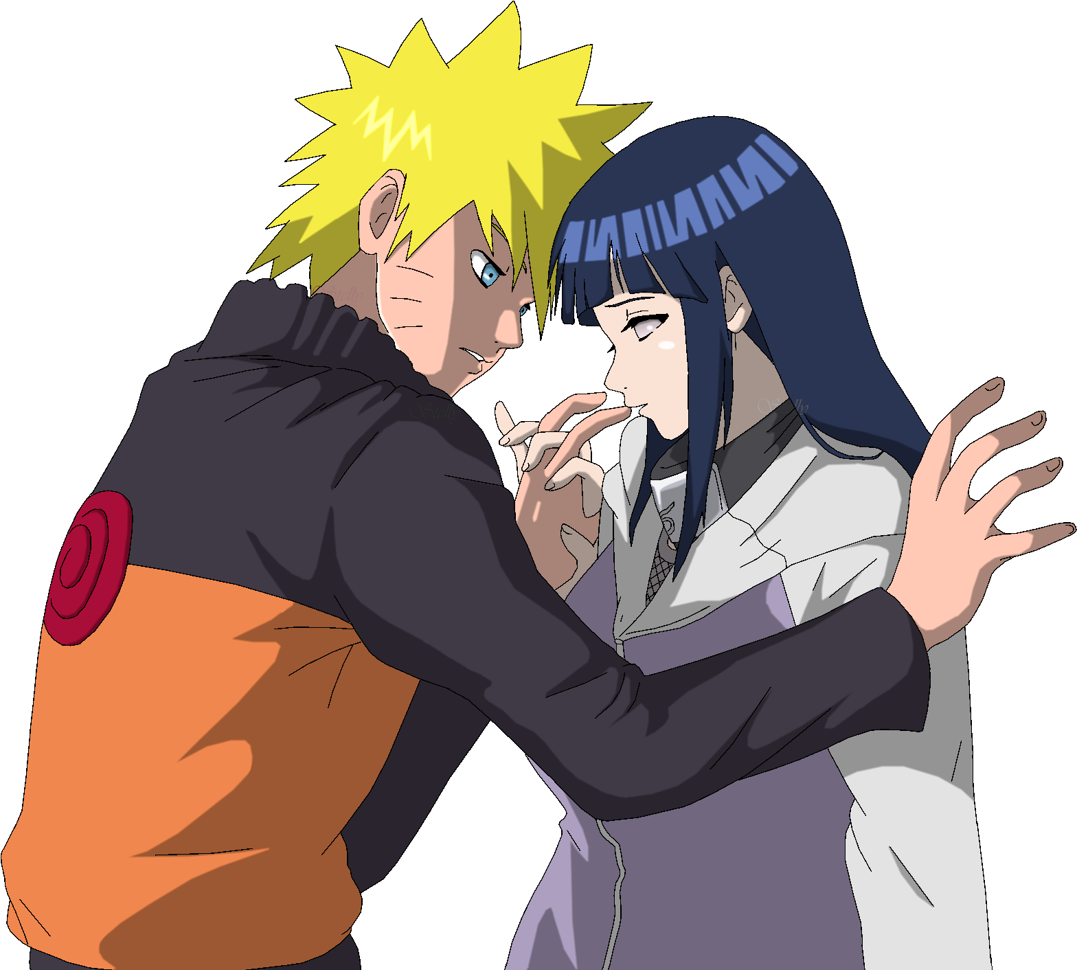 Hinata Hyuga Dan Naruto (1600x1500), Png Download