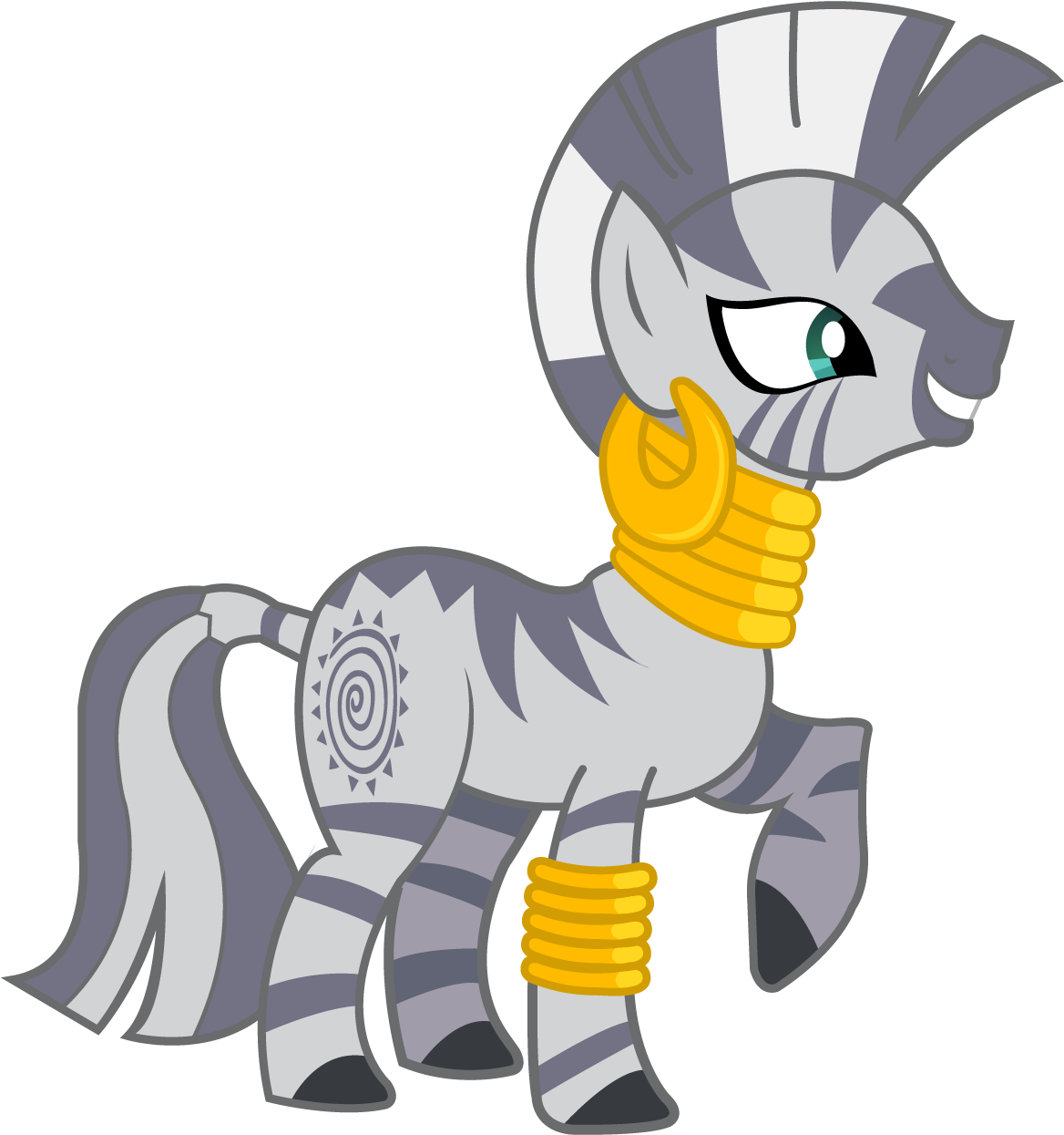 Zebra - Mlp Zecora Vector (1400x1572), Png Download