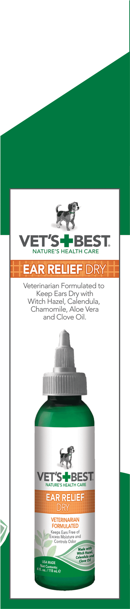 Vet's Best Dog Ear Cleaner Kit, Ear Relief Wash & Dry - Vet's Best (2000x2000), Png Download