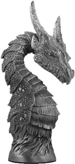 Enchanted Dragon Figurine - Knight Chess Piece Dragon (555x555), Png Download