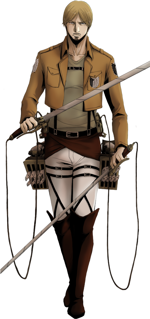 Attack On Titan - Soldier (500x1111), Png Download