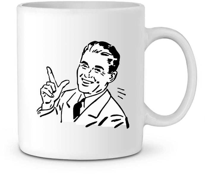 Mug En Céramique Retro Man Vintage Par Mebarek Refai - Birthday Spankings (690x850), Png Download