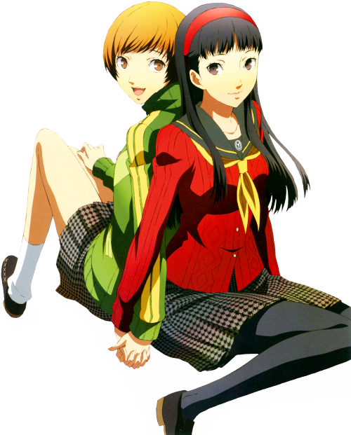 Official Art Of Chie Satonaka And Yukiko Amagi From - Persona 4 Chie X Yukiko (500x621), Png Download