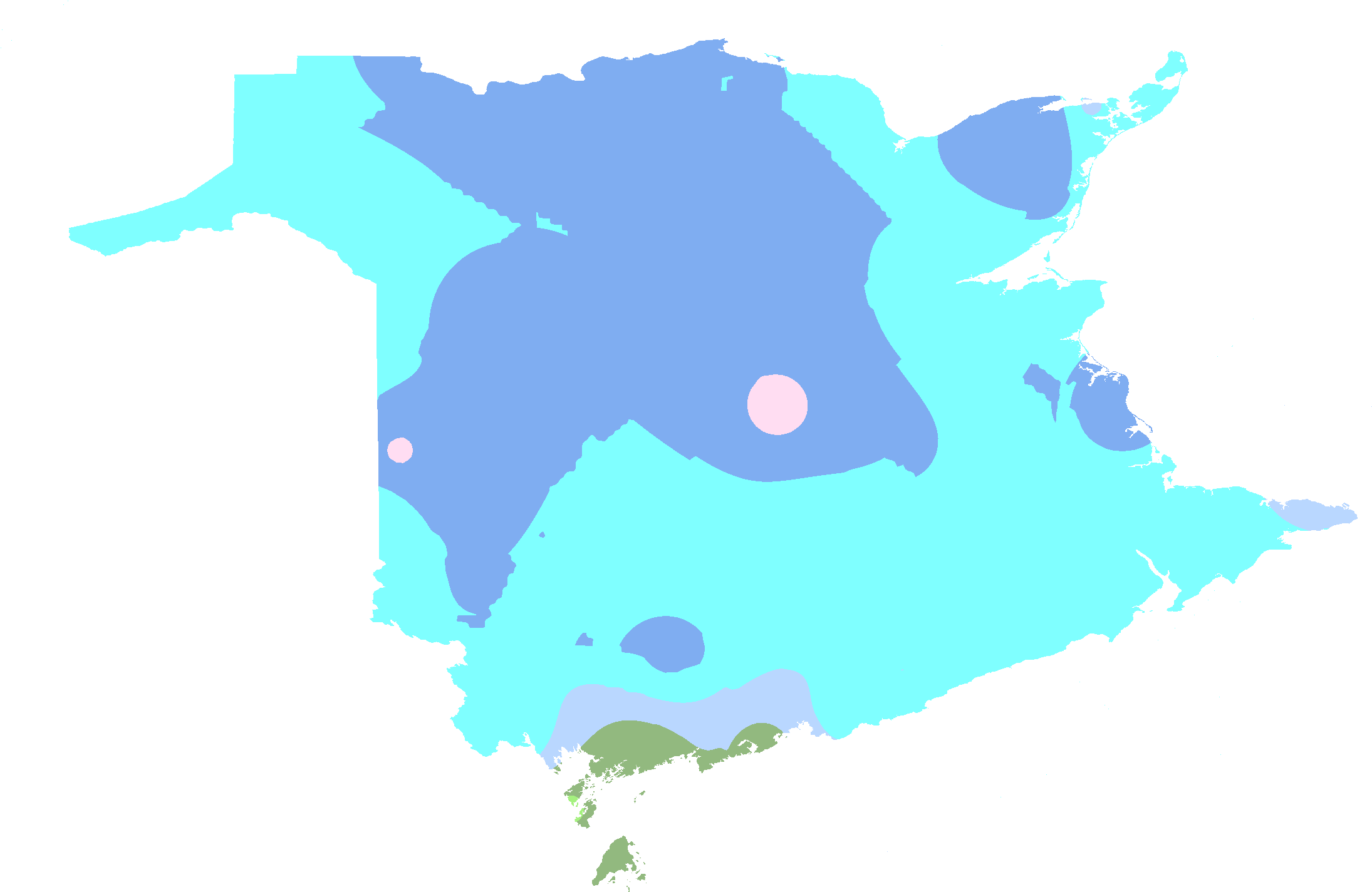 Map Of Average Last Frost Dates In New Bunswick Canada (2340x1570), Png