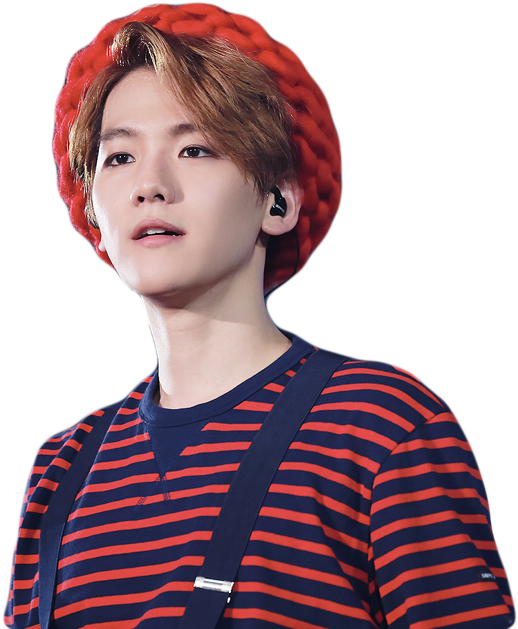 Sticker Png Baekhyun Exo Boy Freetoedit - Exo In Red Hat (1500x1000), Png Download