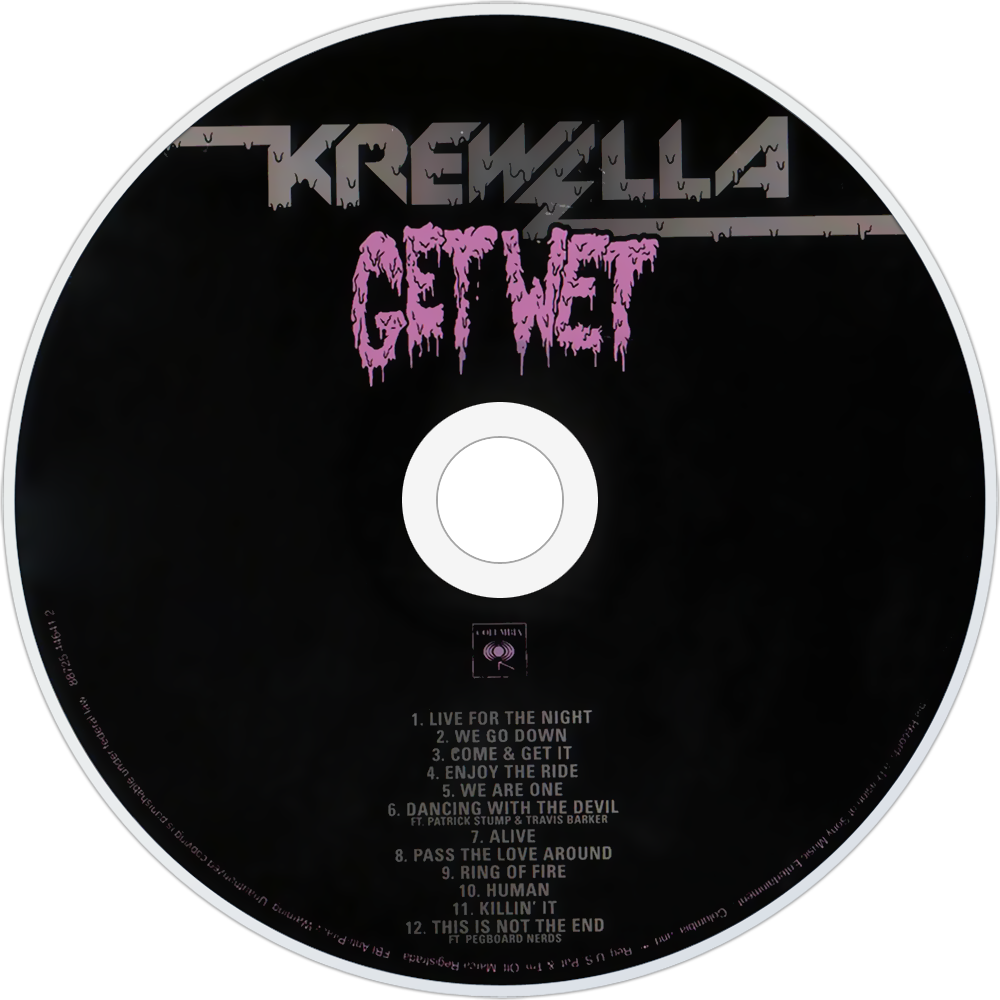 Krewella Get Wet Cd Disc Image - Eva808 Pink Uzi Gang (1000x1000), Png Download