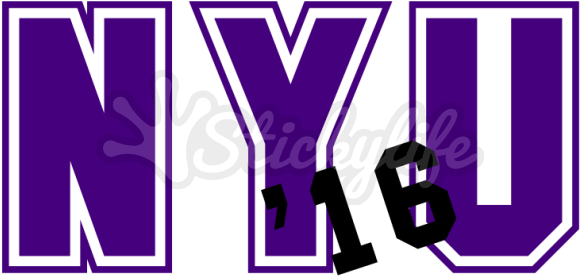 Best Service 22eaf E7657 Nyu Vinyl Monogram - Logo (940x587), Png Download